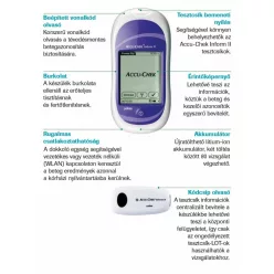   Professzionális kórházi vércukormérő Accu-Chek Inform II készülék (dokkoló nélkül)