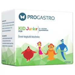   ProGastro Kid Junior étrendkiegészítő, élőflórát tartalmazó készítmény 3-12 éves gyermeknek (1 doboz 31x2g tasak)