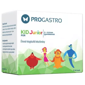   ProGastro Kid Junior étrendkiegészítő, élőflórát tartalmazó készítmény 3-12 éves gyermeknek (1 doboz 31x2g tasak)
