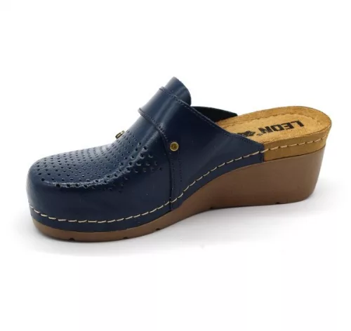 Leon Comfortstep 1001 kék női bőr papucs 36-41