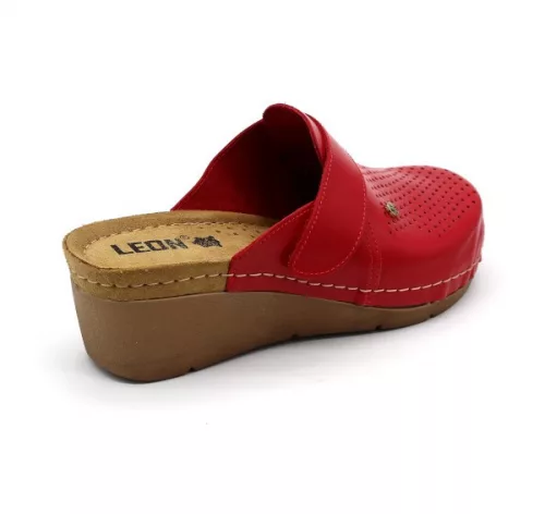 Leon Comfortstep 1001 piros női bőr papucs 36-41