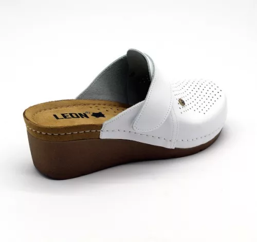 Leon Comfortstep 1002 fehér női bőr papucs 36-41