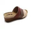 Leon Comfortstep 1009 női bőr bézs-barna-rose papucs 36-41