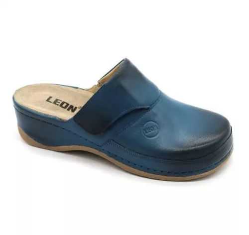 Leon Comfortstep 2019 kék női bőr papucs 36-41