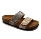 Leon Comfortstep 4000 női arany-kígyó papucs 35-41 -Birkenstockhoz hasonlatos talppal