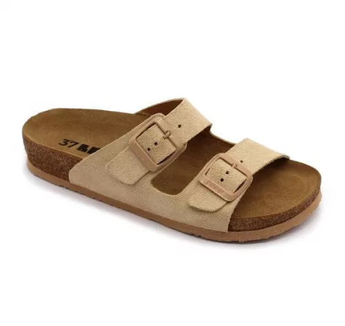 Leon Comfortstep 4010 női bézs papucs 36-40 -Birkenstockhoz hasonlatos talppal