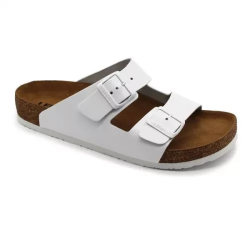 Leon Comfortstep 4010 női fehér papucs 35-42 -Birkenstockhoz hasonlatos talppal