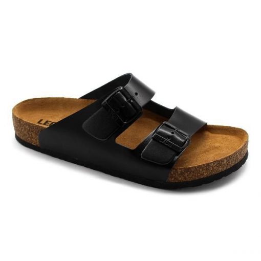 Leon Comfortstep 4010 női fekete papucs 35-42 -Birkenstockhoz hasonlatos talppal