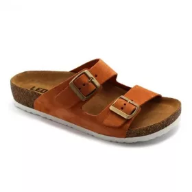   Leon Comfortstep 4010 női narancssárga papucs 35-38, 40, 41  -Birkenstockhoz hasonlatos talppal