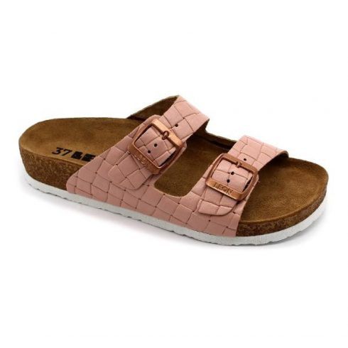 Leon Comfortstep 4010 női rose-kockás papucs 35-41 -Birkenstockhoz hasonlatos talppal