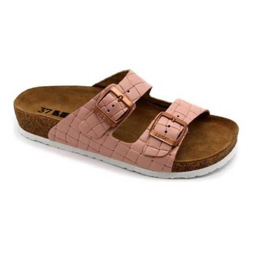 Leon Comfortstep 4010 női rose-kockás papucs 35-41 -Birkenstockhoz hasonlatos talppal