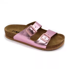   Leon Comfortstep 4010 női rózsaszín metál papucs 37-39 -Birkenstockhoz hasonlatos talppal