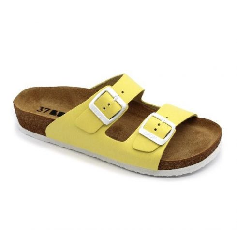 Leon Comfortstep 4010 női sárga papucs 36-41 -Birkenstockhoz hasonlatos talppal