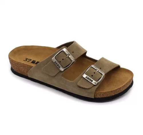 Leon Comfortstep 4010 női szürke papucs 36-41 -Birkenstockhoz hasonlatos talppal