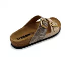 Leon Comfortstep 4011 női arany-kígyó papucs 35-39 -Birkenstockhoz hasonlatos talppal