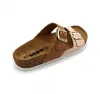 Leon Comfortstep 4011 női barna-púder papucs 35-40 -Birkenstockhoz hasonlatos talppal