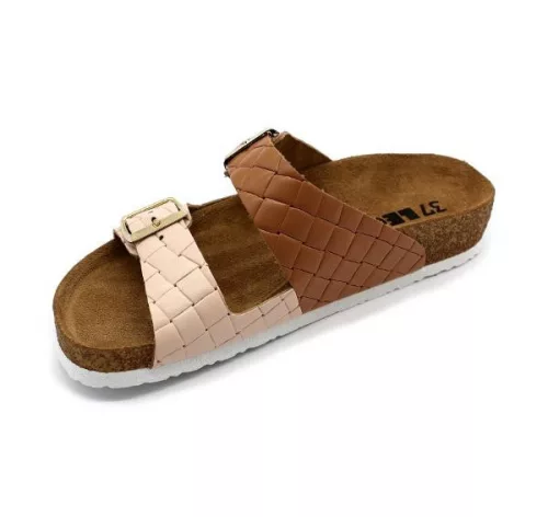 Leon Comfortstep 4011 női barna-púder papucs 35-40 -Birkenstockhoz hasonlatos talppal