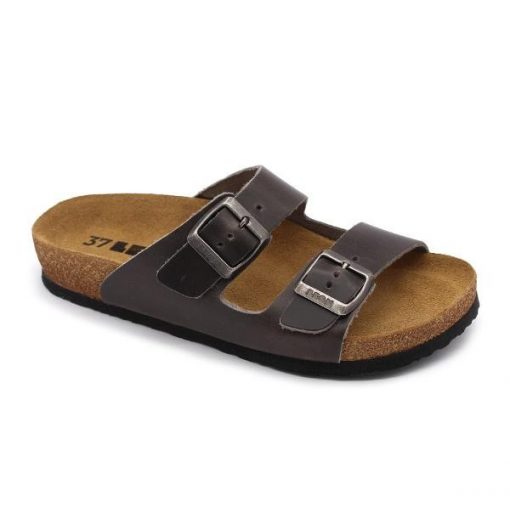 Leon Comfortstep 4012 női szürke papucs 36-41 -Birkenstockhoz hasonlatos talppal