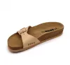 Leon Comfortstep 4021 bézs női bőr papucs 36-41 -Birkenstockhoz hasonlatos talppal