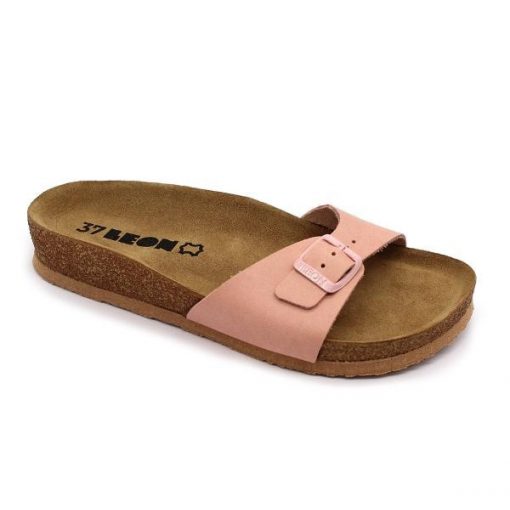 Leon Comfortstep 4021 rose női bőr papucs 36-40 -Birkenstockhoz hasonlatos talppal