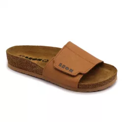   Leon Comfortstep 4022 barna női bőr papucs 37, 39, 40 -Birkenstockhoz hasonlatos talppal