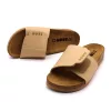 Leon Comfortstep 4022 bézs női bőr papucs 35-41 -Birkenstockhoz hasonlatos talppal