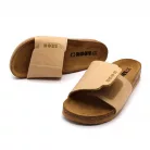 Leon Comfortstep 4022 bézs női bőr papucs 35-41 -Birkenstockhoz hasonlatos talppal