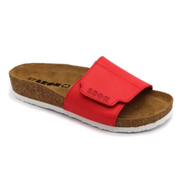   Leon Comfortstep 4022 piros női bőr papucs 35-41 -Birkenstockhoz hasonlatos talppal