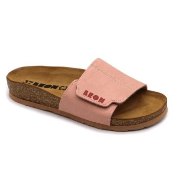   Leon Comfortstep 4022 rose női bőr papucs 36-41 -Birkenstockhoz hasonlatos talppal