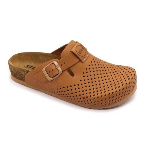 Leon Comfortstep 4250 barna bőr klumpa 36-41-Birkenstockhoz hasonlatos talppal