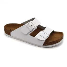   Leon Comfortstep 4703 fehér férfi bőr papucs 42-47 -Birkenstockhoz hasonlatos talppal