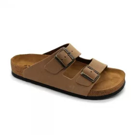   Leon Comfortstep 4703 barna férfi bőr papucs 42-45 -Birkenstockhoz hasonlatos talppal