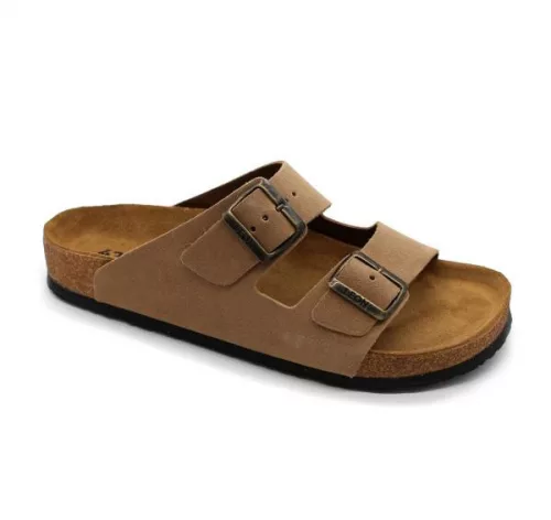 Leon Comfortstep 4703 barna férfi bőr papucs 42-45 -Birkenstockhoz hasonlatos talppal