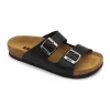 Leon Comfortstep 4723 fekete férfi bőr papucs 42-46 -Birkenstockhoz hasonlatos talppal