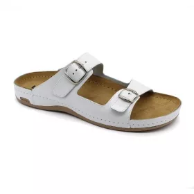 Leon Comfortstep 702 fehér férfi bőr papucs 41-46