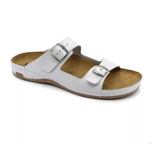 Leon Comfortstep 702 fehér férfi bőr papucs 41-46