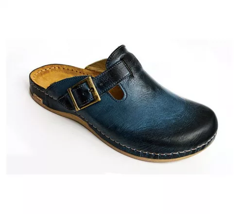 Leon Comfortstep 707 kék férfi bőr papucs 41-46