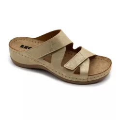 Leon Comfortstep 906c női arany-csillogós papucs 36-41