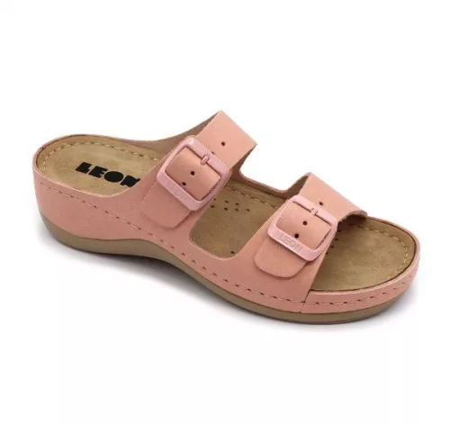 Leon Comfortstep 908 női rose bőr papucs 35-42
