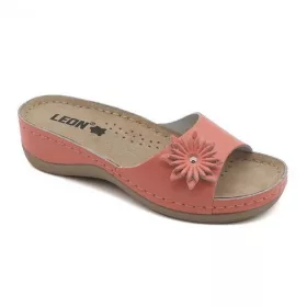 Leon Comfortstep 915 női korall bőr papucs 35-41