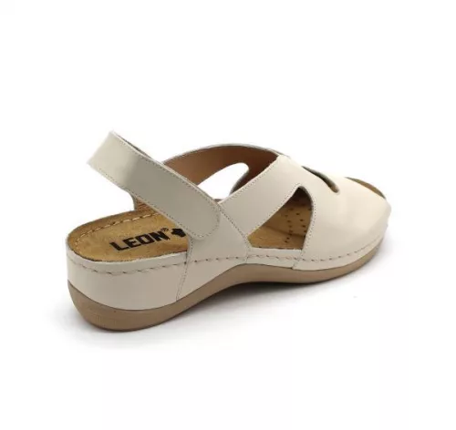 Leon Comfortstep 924 bézs női bőr szandál 37-40