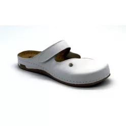   Leon Comfortstep 953 fehér bőr-textil papucs bütykös lábra 36-41