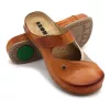 Leon Comfortstep 953 barna bőr-textil papucs bütykös lábra 36-41