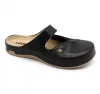 Leon Comfortstep 953 fekete bőr-textil papucs bütykös lábra 36-41