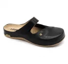 Leon Comfortstep 953 fekete bőr-textil papucs bütykös lábra 36-41