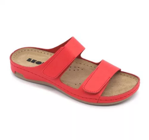 Leon Comfortstep 954 piros női bőr papucs 36-41