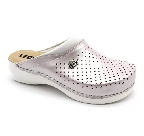 Leon Comfortstep PU 100 perla női bőr papucs 36-41