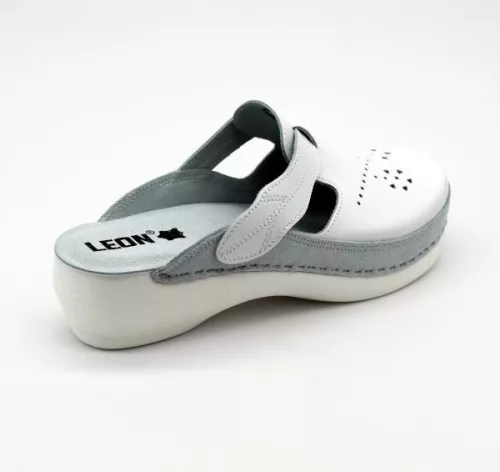 Leon Comfortstep PU 156 fehér női bőr papucs 36-41