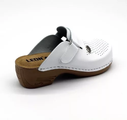 Leon Comfortstep PU 159 fehér női bőr papucs 36-41