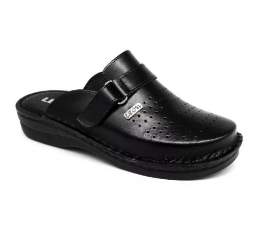 Leon Comfortstep V230 fekete férfi bőr klumpa 41-46